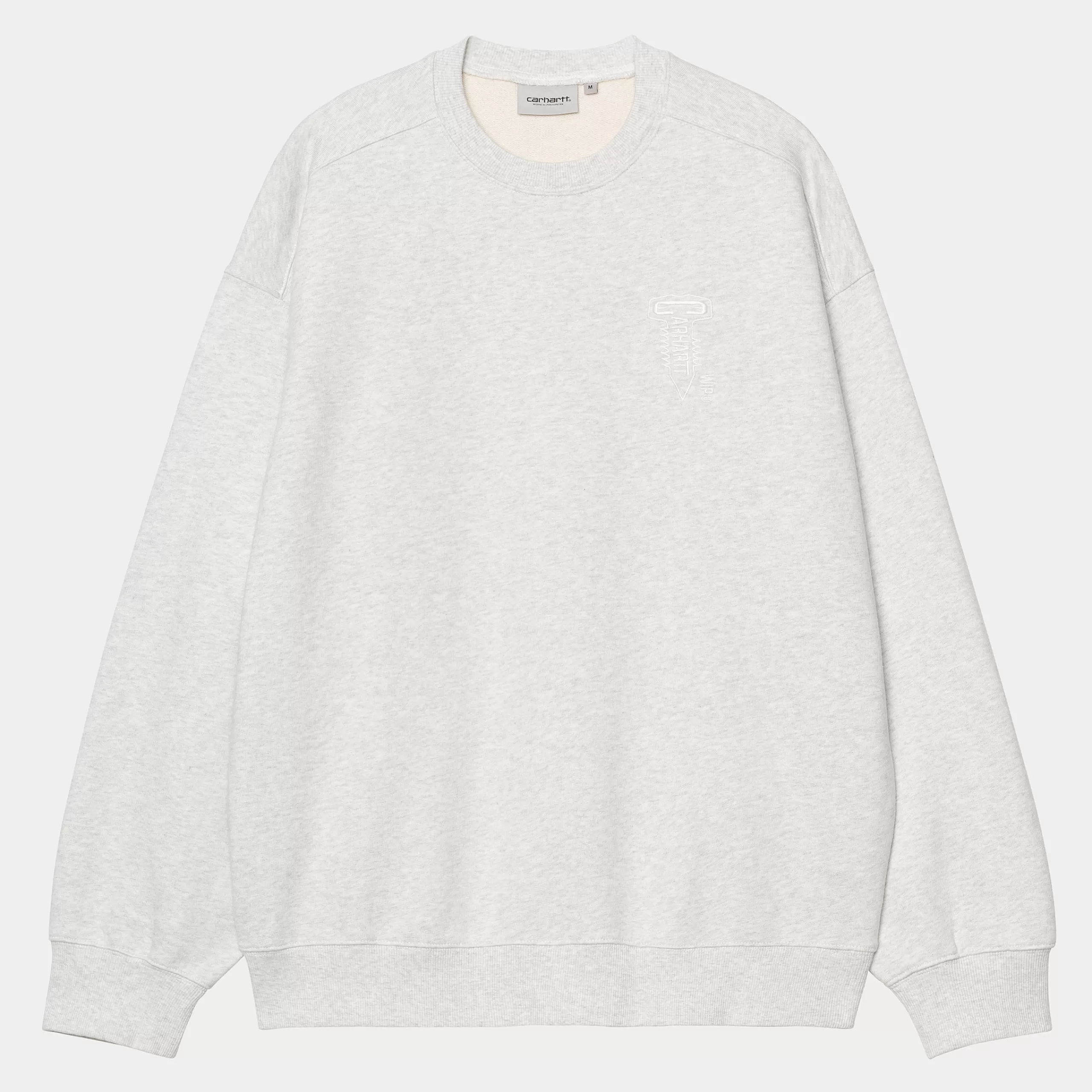 Clearance Carhartt WIP Cross Screw Sweat Ash Heather / White