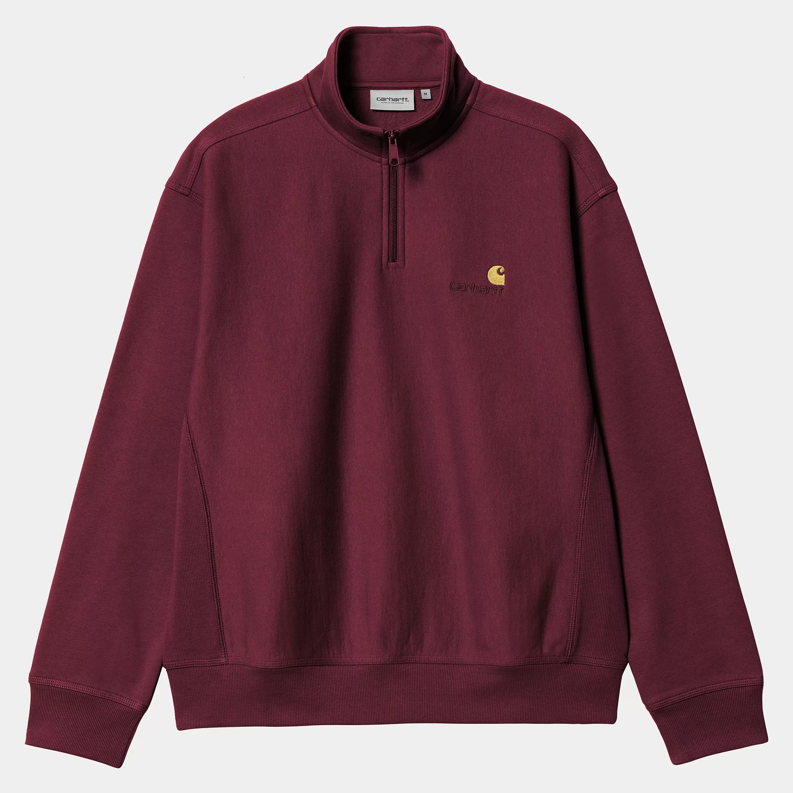 Online Carhartt WIP Half Zip American Script Sweatshirt Malbec