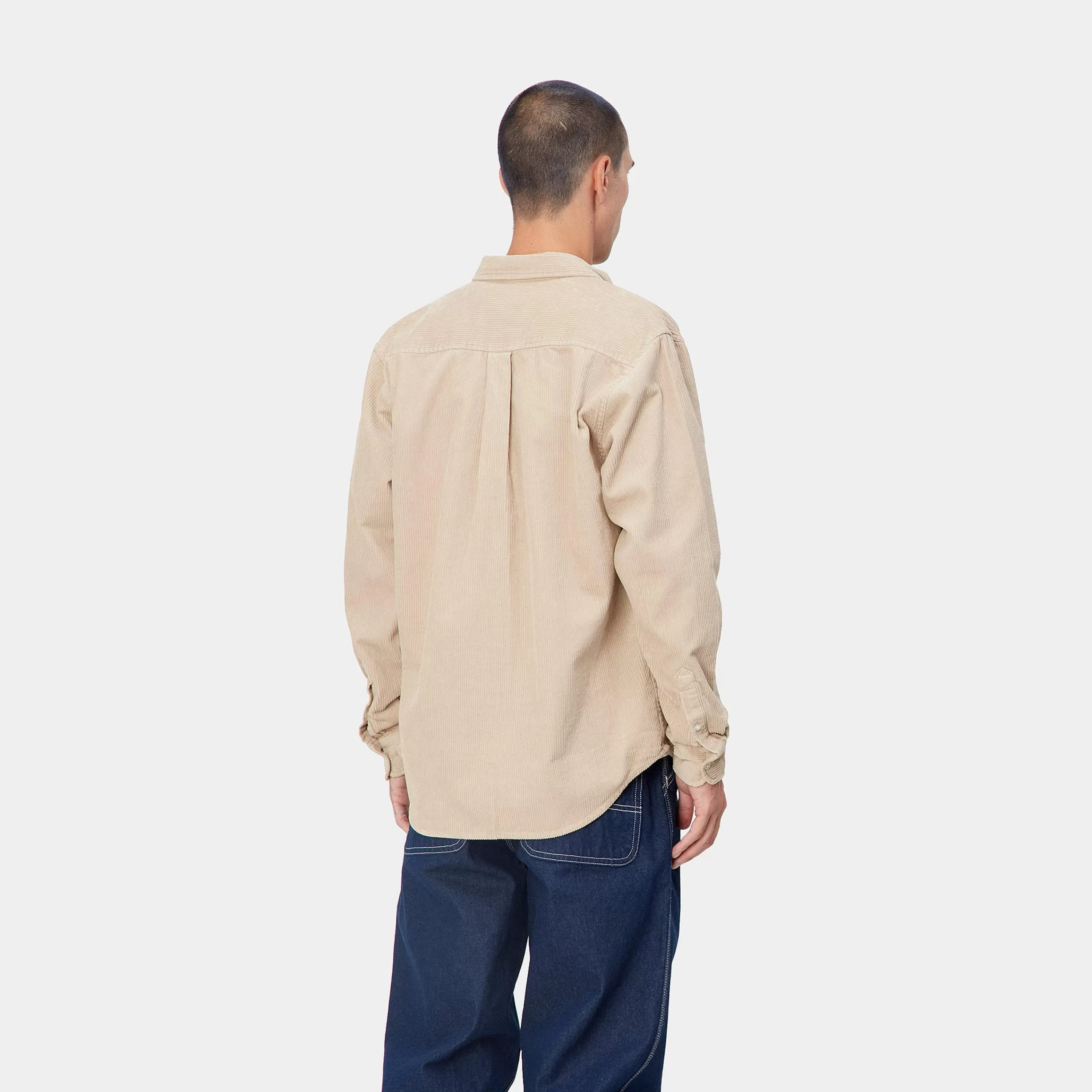 Clearance Carhartt WIP L/S Madison Cord Shirt Wall / Black
