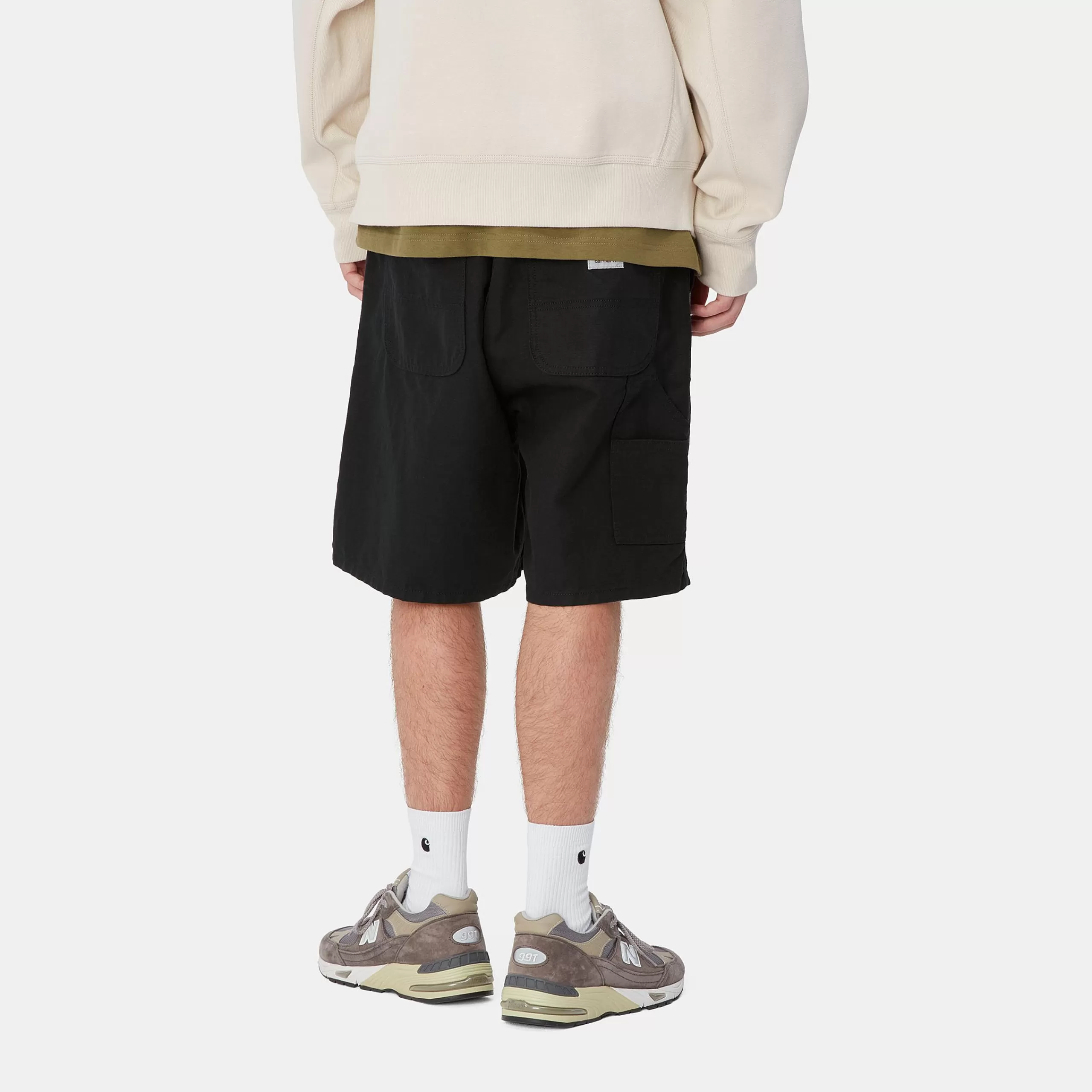 Cheap Carhartt WIP Walter Single Knee Short Black